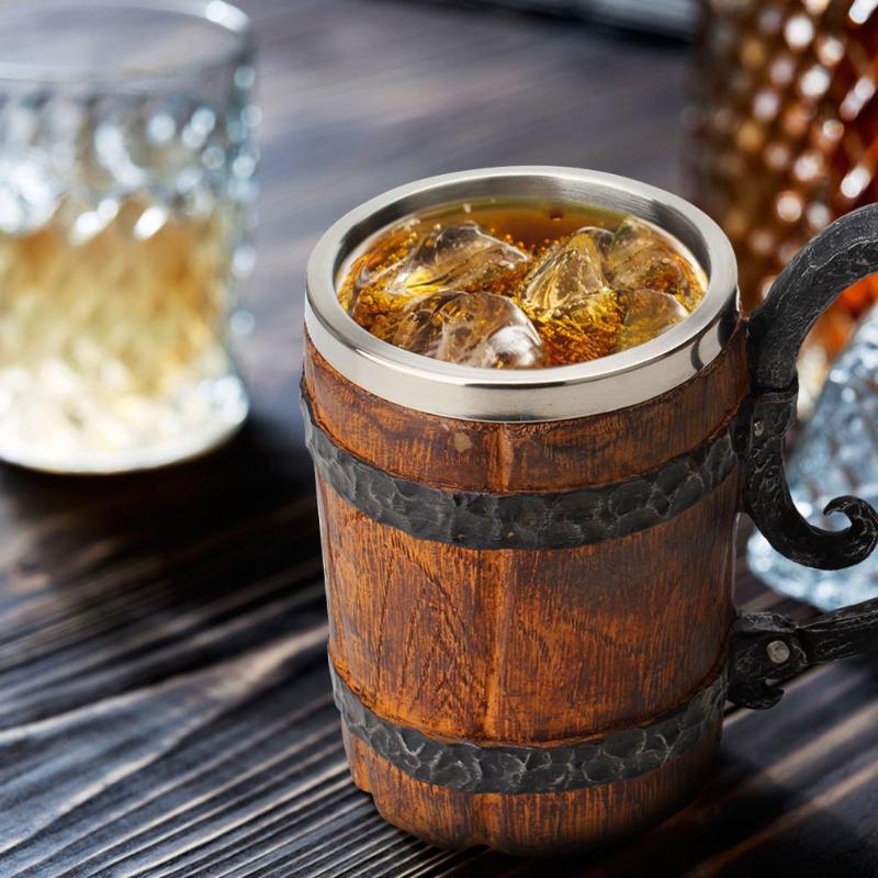 BowLift | Ancient Time Stainless Steel Wooden Mug