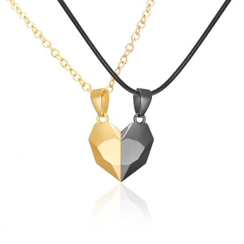 BowLift | Magnetic Abstract Heart Couple's Necklace