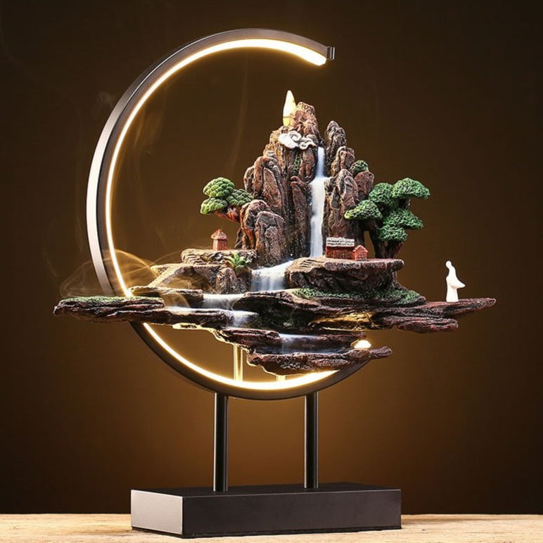 BowLift | Incense lamp with Misty Mountain Landscape
