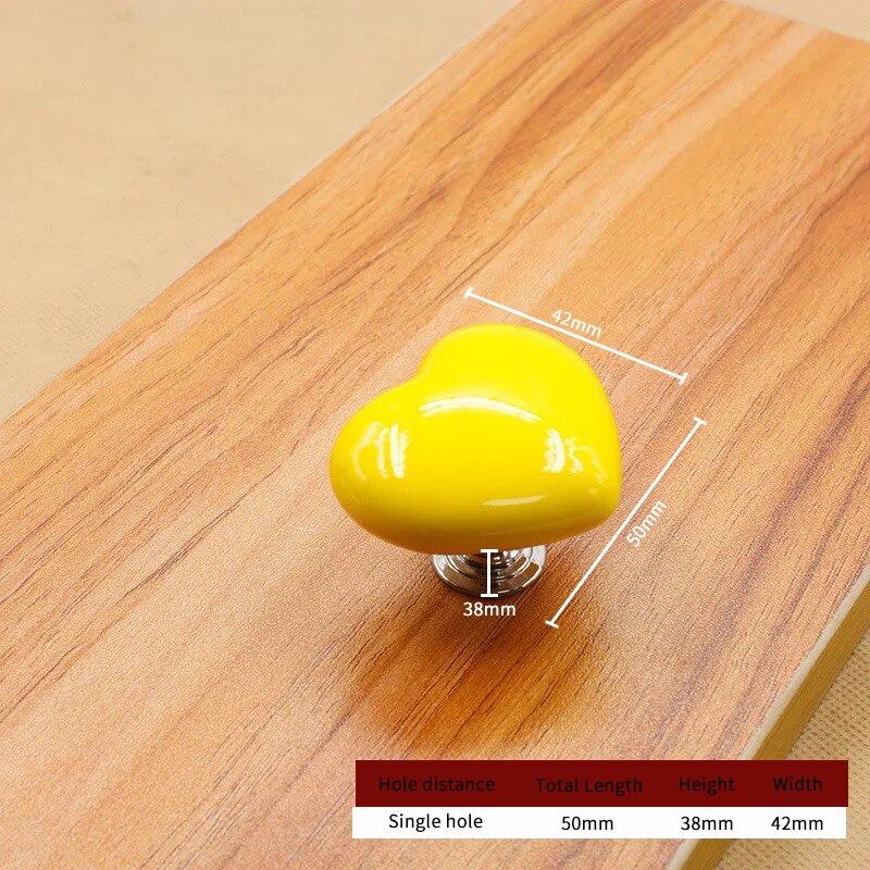 BowLift | Ceramic Heart Door Cabinet Handle