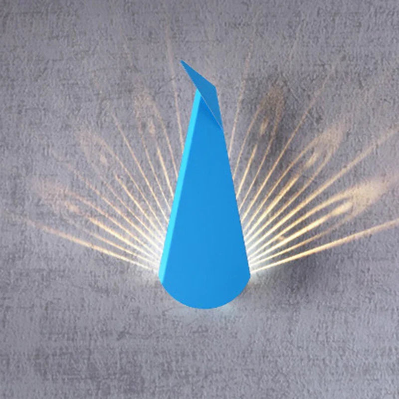 ElegantLuxe - Modern LED Wall Lamp Peacock Feather Bowlift