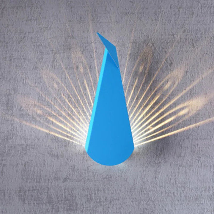ElegantLuxe - Modern LED Wall Lamp Peacock Feather Bowlift
