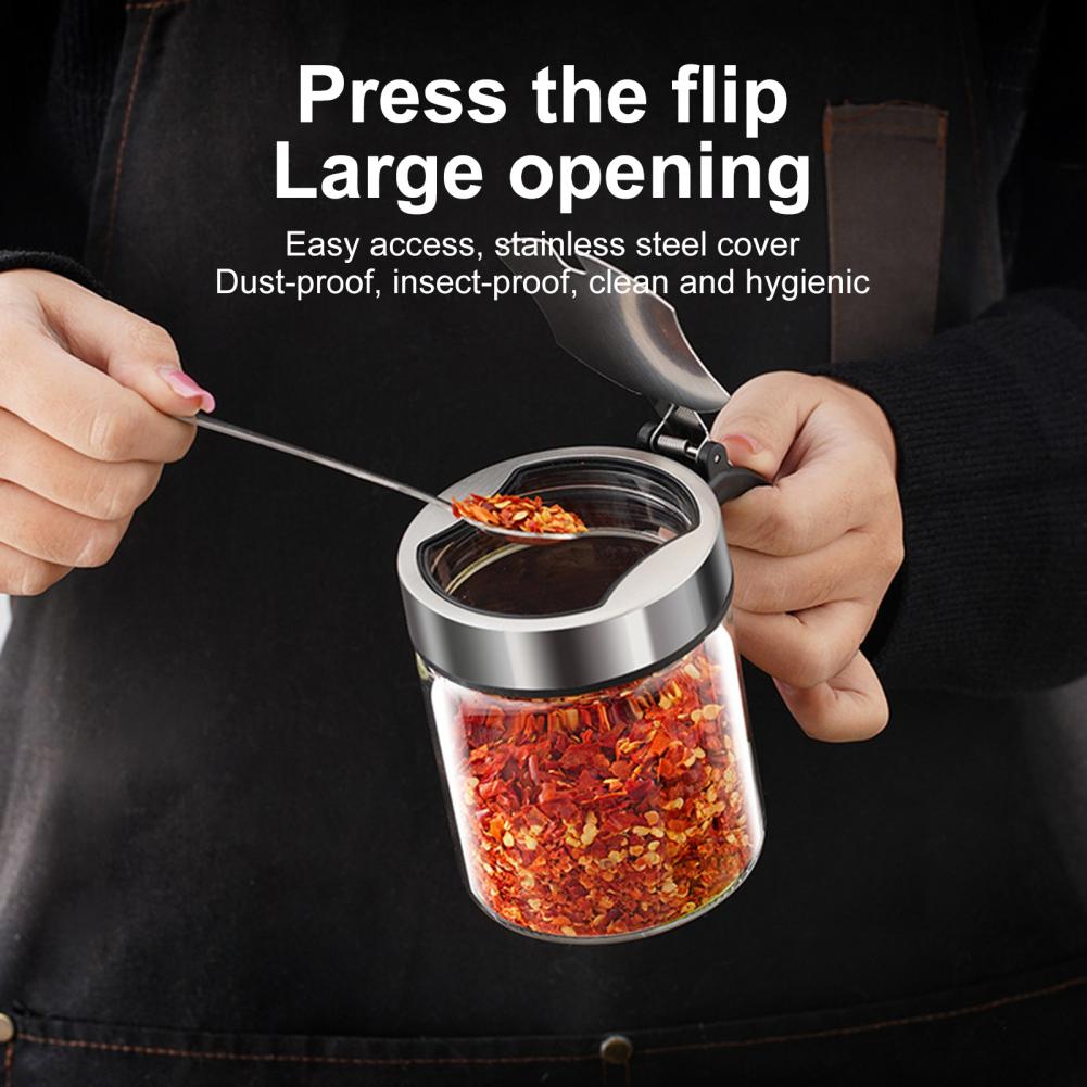 BowLift | Moisture Proof Elegant Glass Seasoning Storage Jar
