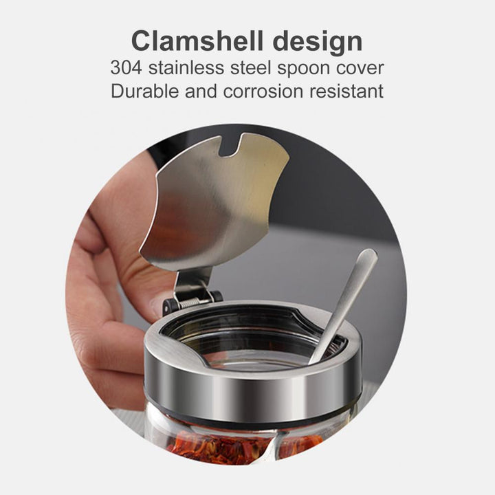 BowLift | Moisture Proof Elegant Glass Seasoning Storage Jar