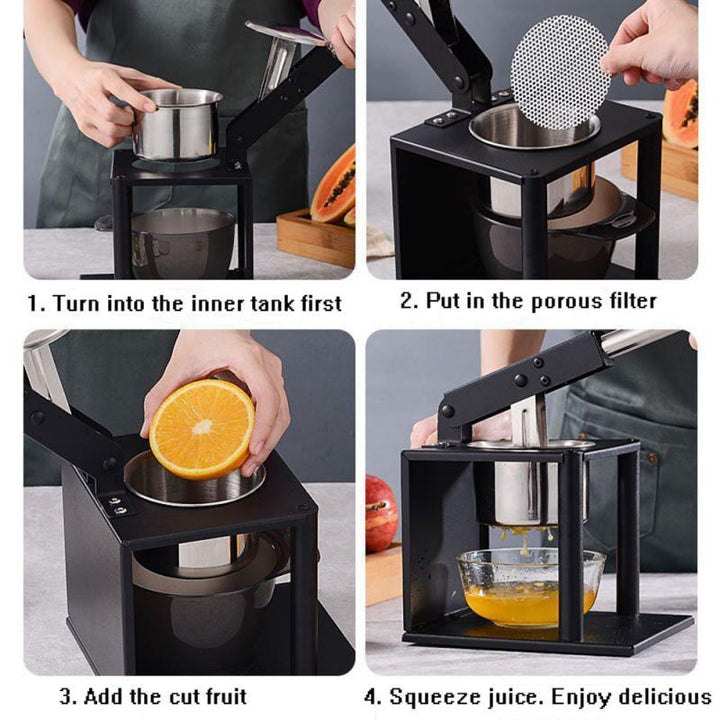 BowLift | Fresh Squeeze Stainless Steel Manual Juicer