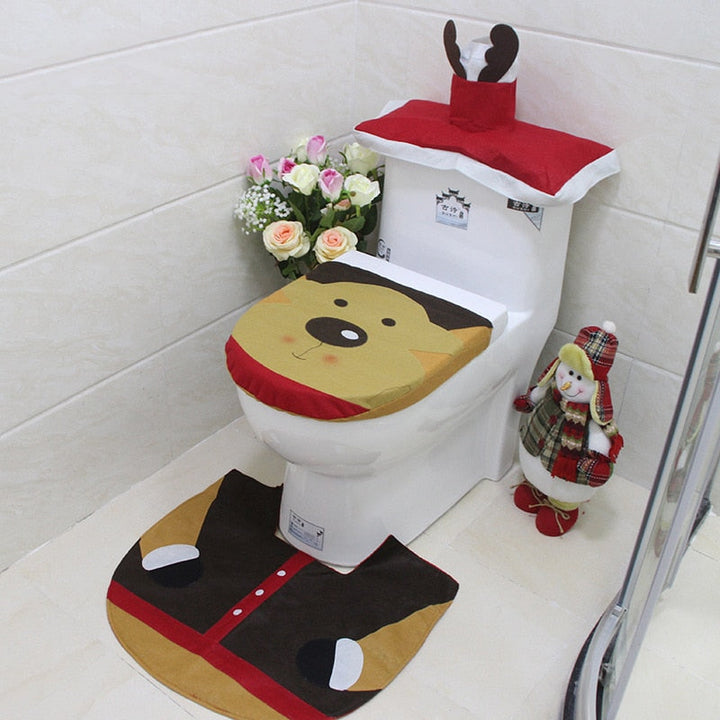 BowLift | 3pcs Fancy Santa Claus Toilet Seat Covers