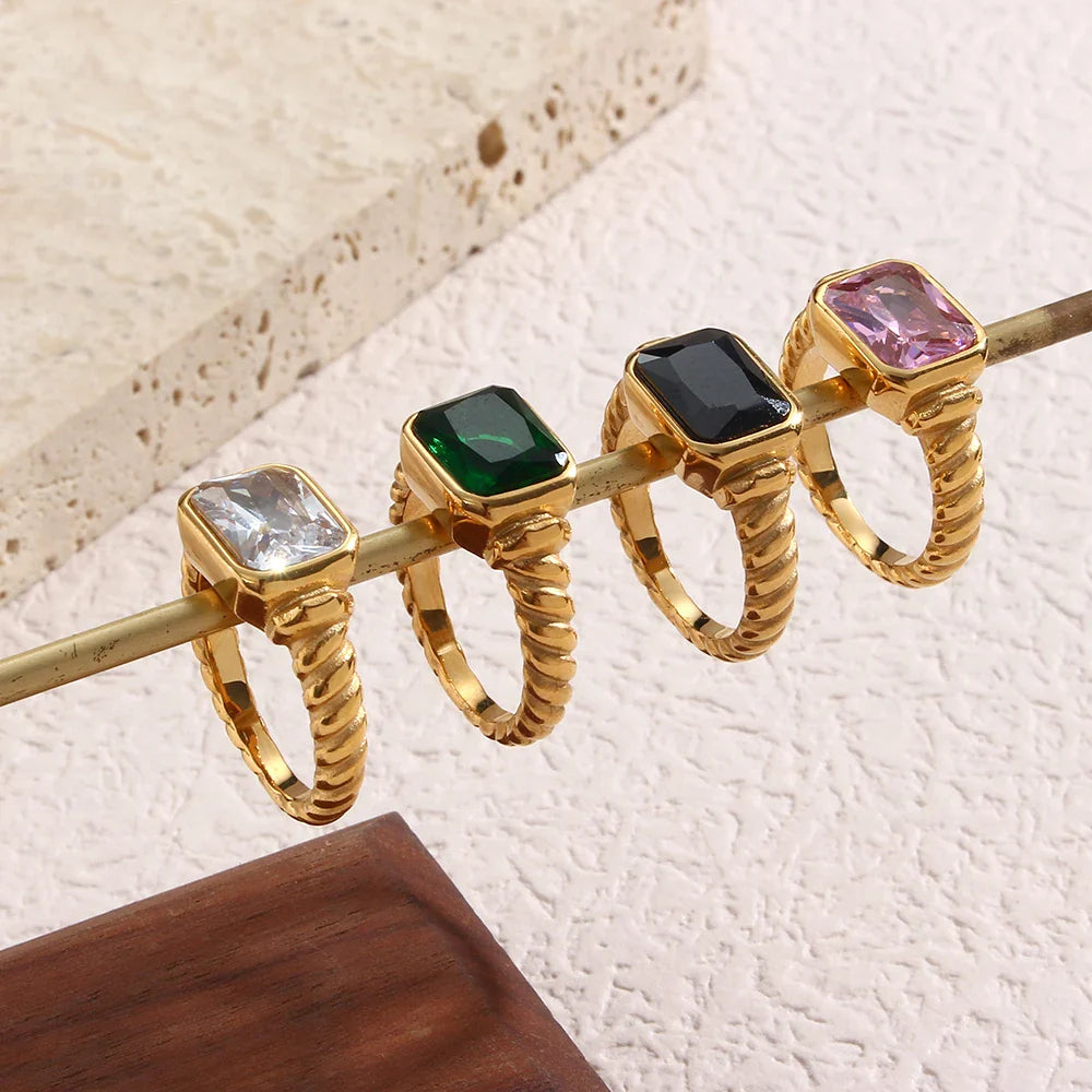 BowLift | Chunky Cross Striped Baguette Diamond Ring