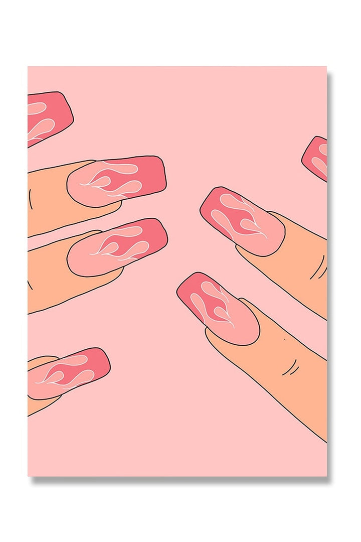 Pink Abstract Canvas Poster | Bowlift