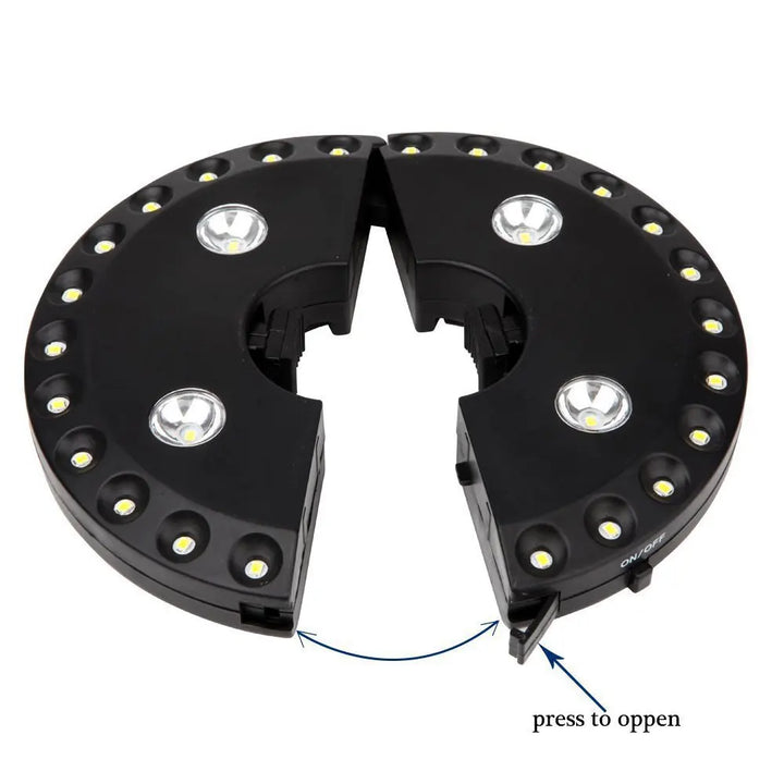 BowLift | LightClip Umbrella Light | Wireless & 3 Brightness Levels | For Garden & Camping