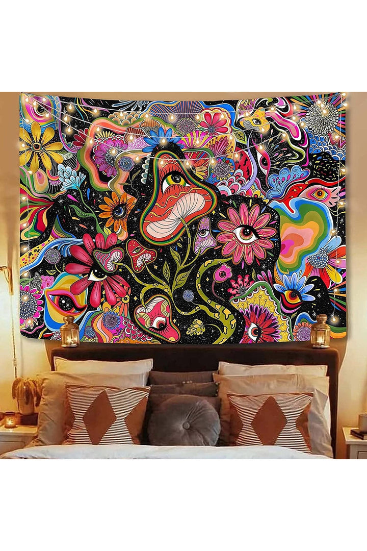 Mushrooms Psychedelic Tapestry | Bowlift
