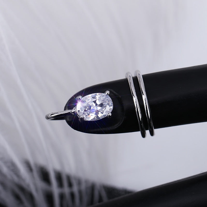 BowLift | Sleek Line Gothic Metal Thin Nail Rings