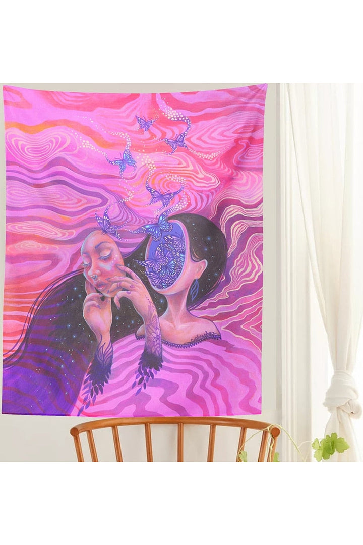 Face-psychedelic Art Tapestry | Bowlift