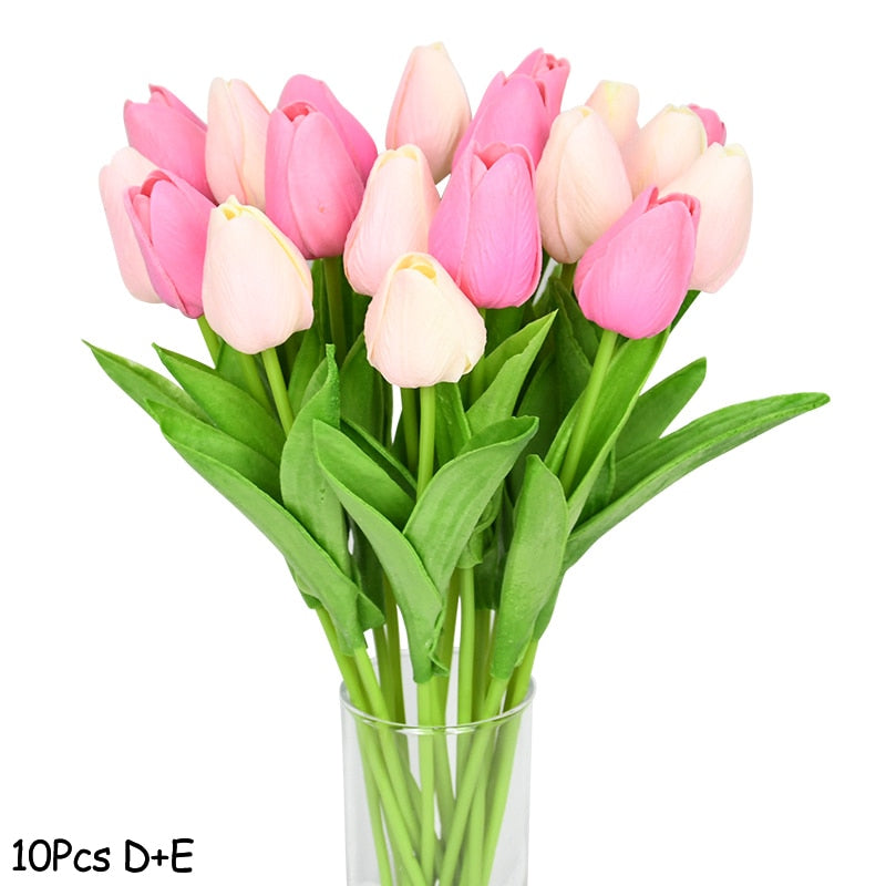 BowLift | Artificial Flower Bouquet with Tulips, Decoration (10 Pieces)