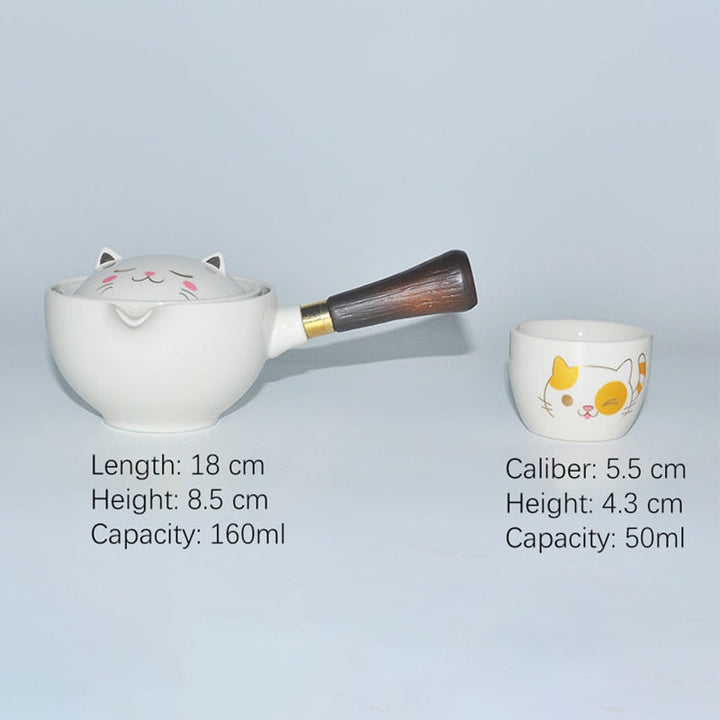 BowLift | Self-Rotating Cute Cat Kung Fu Tea Set