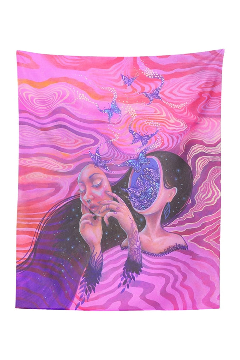 Face-psychedelic Art Tapestry | Bowlift