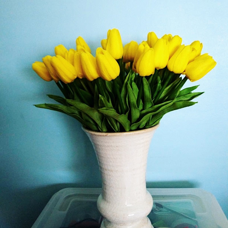 BowLift | Artificial Flower Bouquet with Tulips, Decoration (10 Pieces)