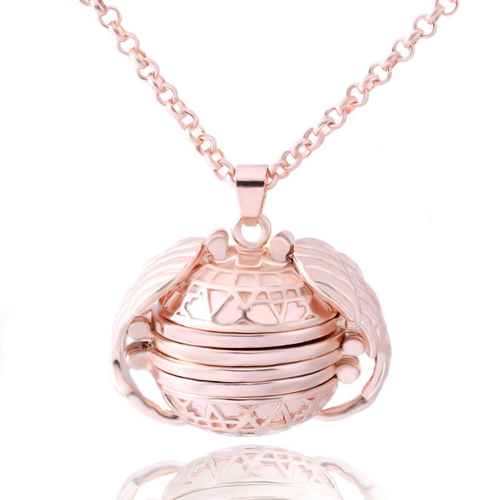 BowLift | Antique Angel Wings Photo Necklace