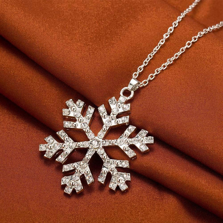 BowLift | Luxury Shiny Rhinestone Snowflake Necklace Pendants Chain Long
