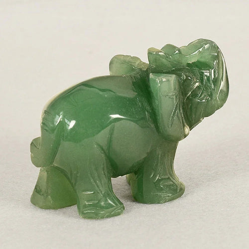 BowLift | Green Aventurine Jade Stone Elephant Statue