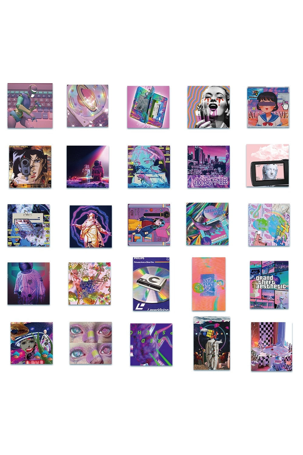 Vaporwave Sticker Collection | Bowlift