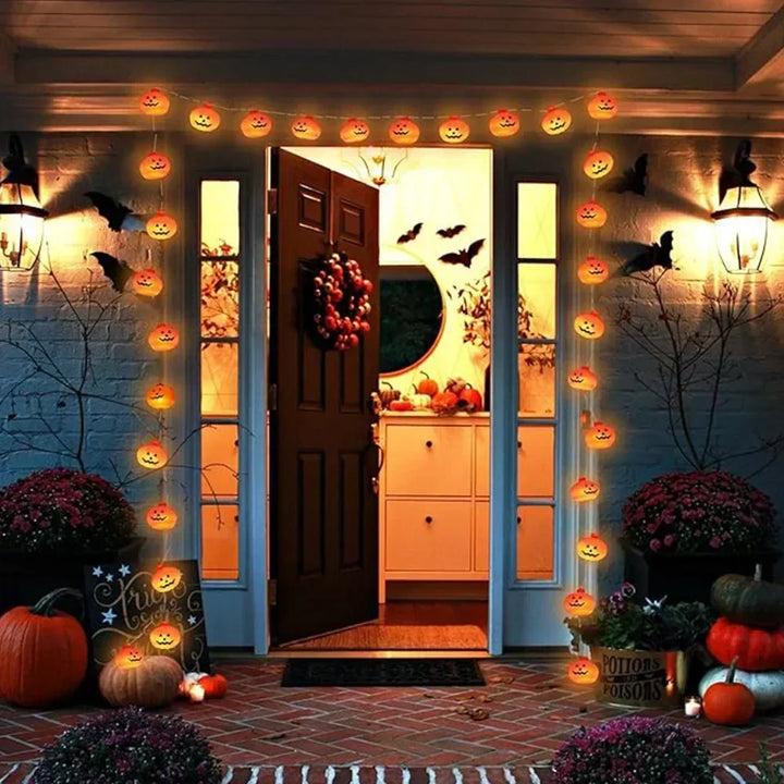 BowLift | Halloween Pumpkin String Lights | LED Decoration for Indoor/Outdoor