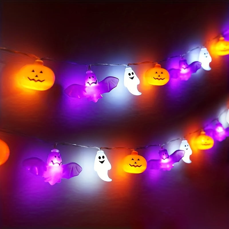BowLift | Spooky Halloween String Lights – Battery-Powered Pumpkin Design
