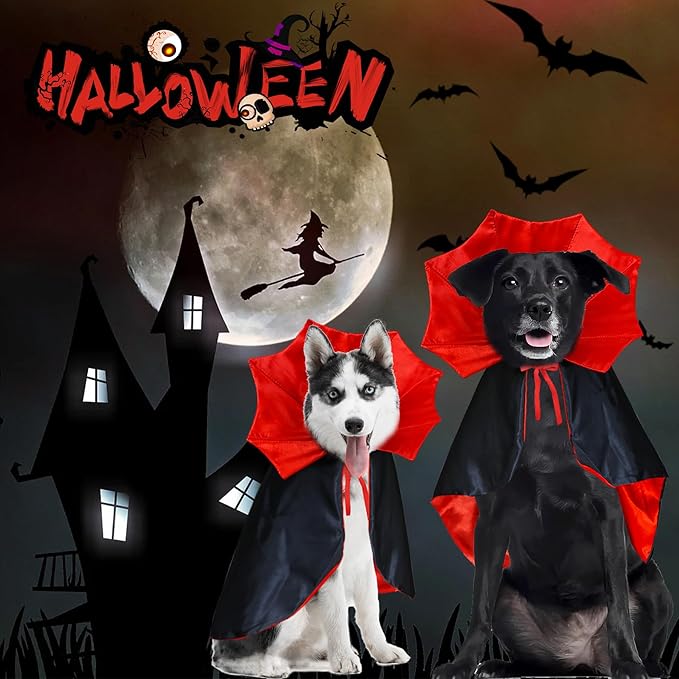BowLift | Halloween Vampire Cape Dog Costume