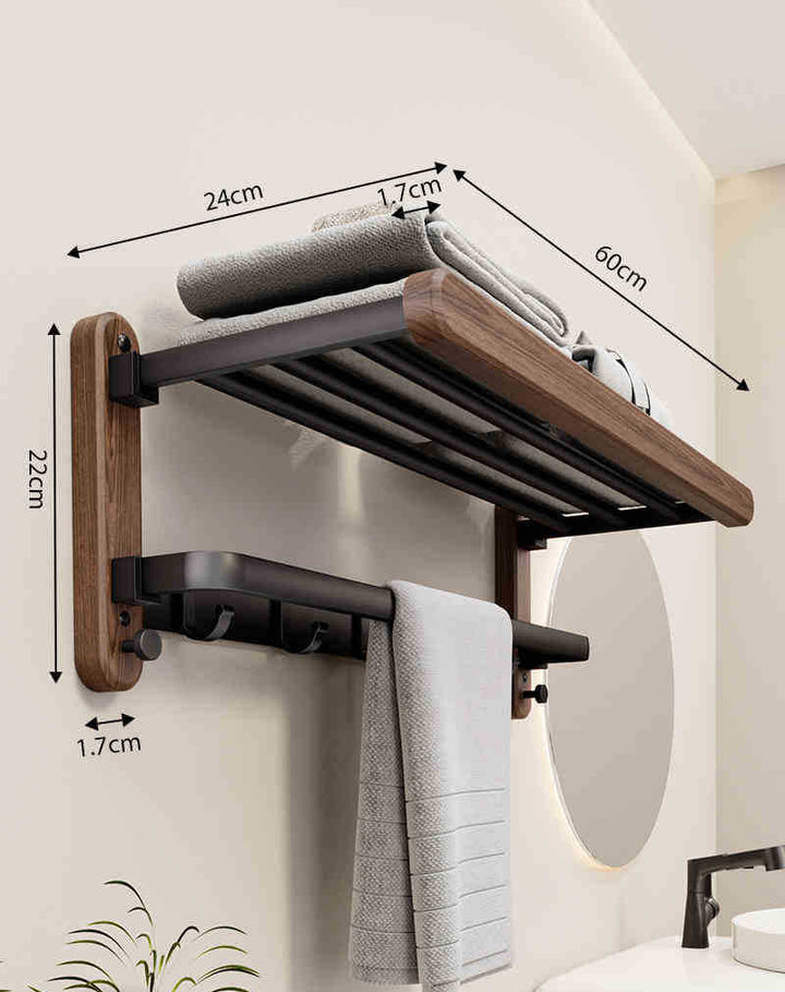 BowLift | Towel Holder Without Drilling | Modern Wall Mount for Bathroom