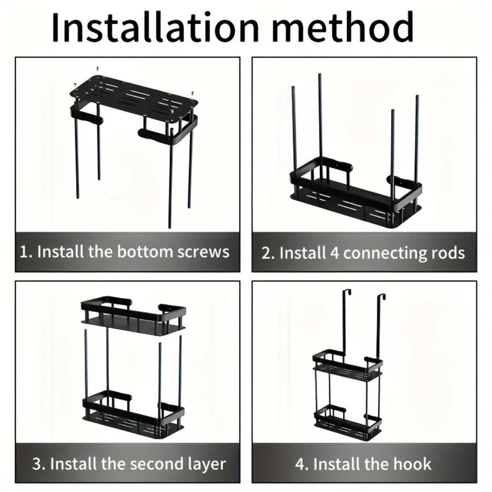 BowLift | Stainless Steel Bathroom Hanging Caddy Rack