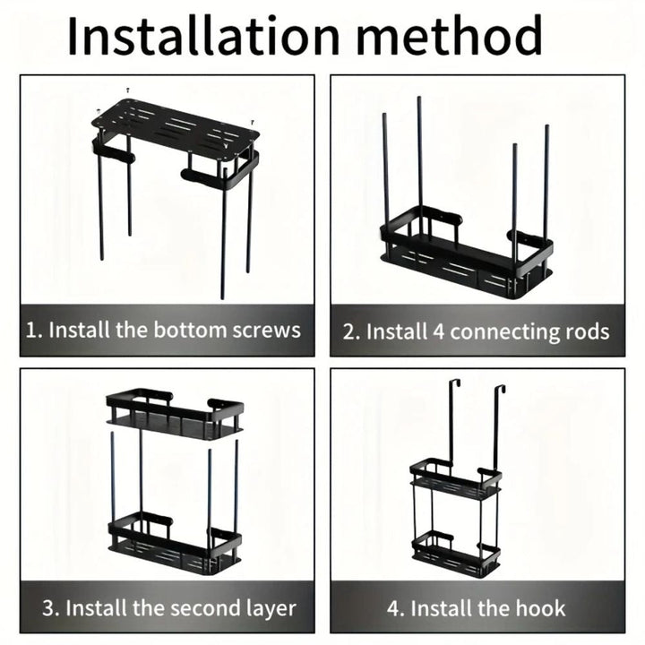 BowLift | Stainless Steel Bathroom Hanging Caddy Rack