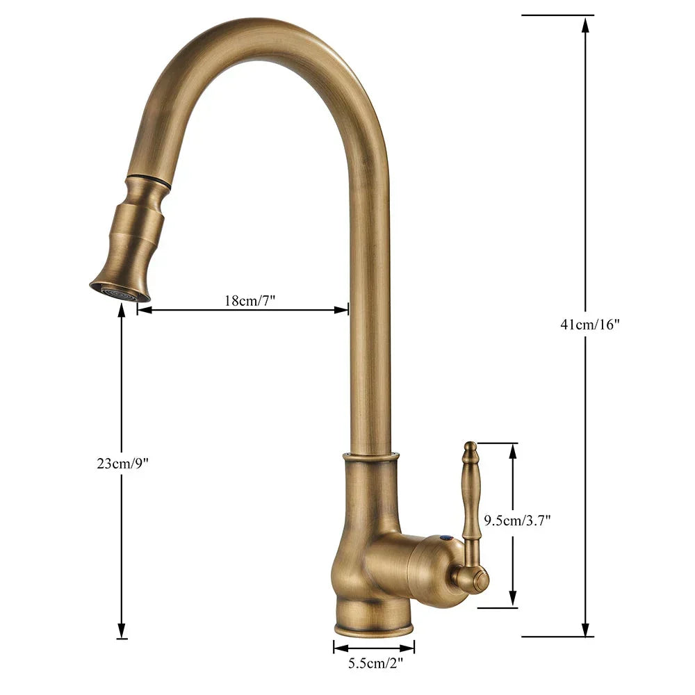 Antique brass faucet – Vintage design for the kitchen | Bowlift