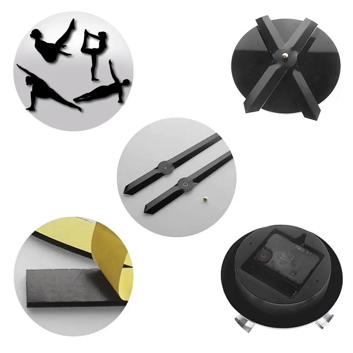 BowLift | Pilates Poses DIY Wall Clock