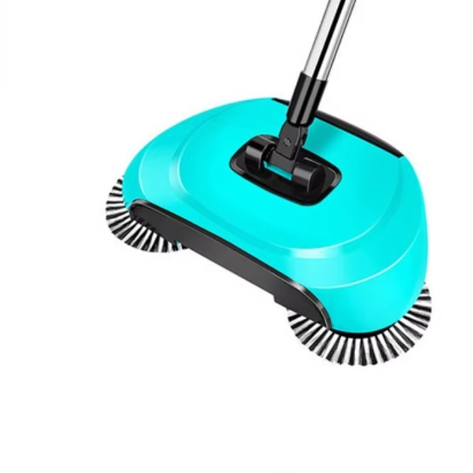BowLift | 3-in-1 Stainless Steel Push Broom with Dustpan and Scraper for Easy Home Cleaning