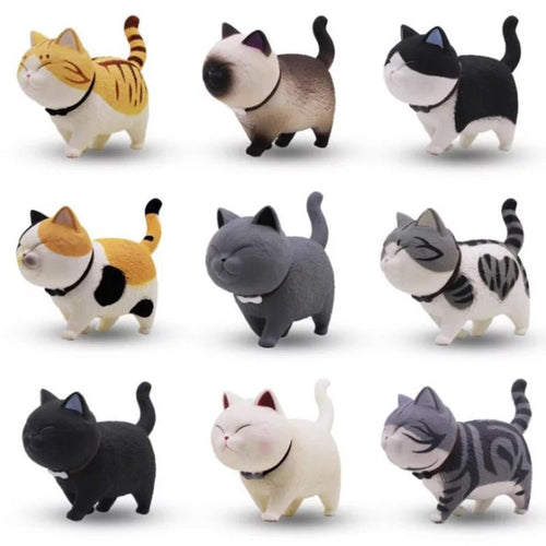 BowLift | 9Pcs Cute Kitty Rotating Head Car Decor