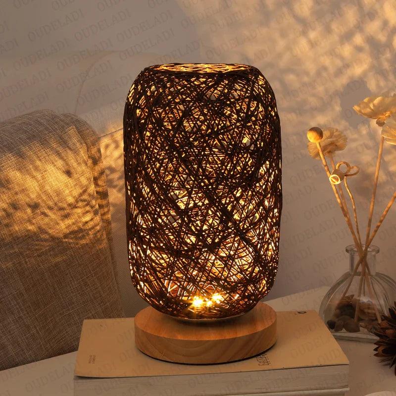 BowLift | WoodLuxe - Rattan-Inspired Table Light