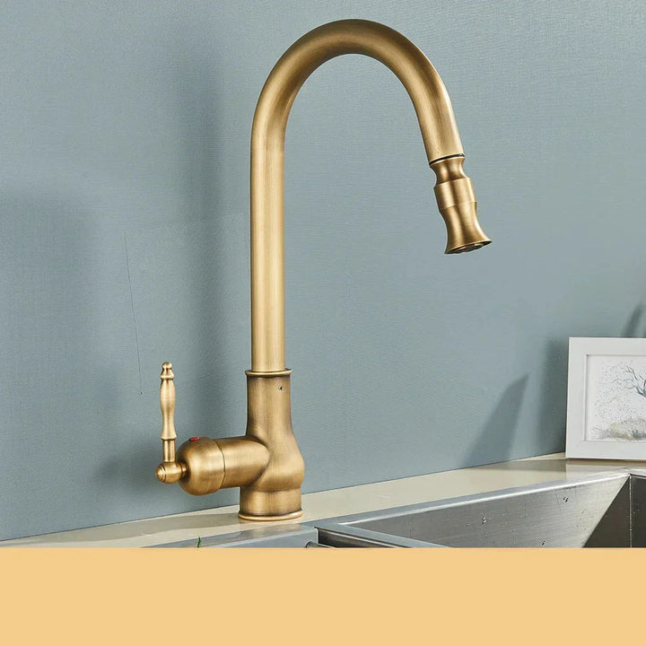 Antique brass faucet – Vintage design for the kitchen | Bowlift