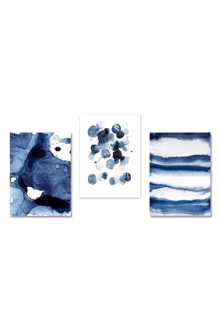 Blue Abstract Canvas Poster | Bowlift