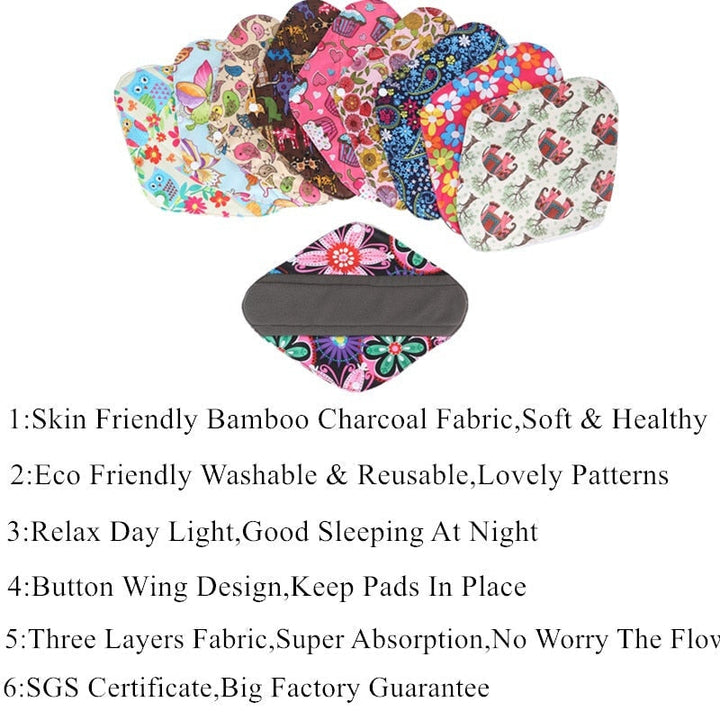 BowLift | 10 pieces reusable pads - Organic periods reusable pads