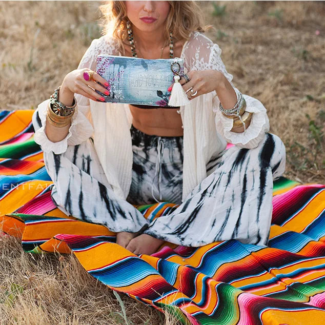 BowLift | Boho Vibrant Mexican Serape Blanket