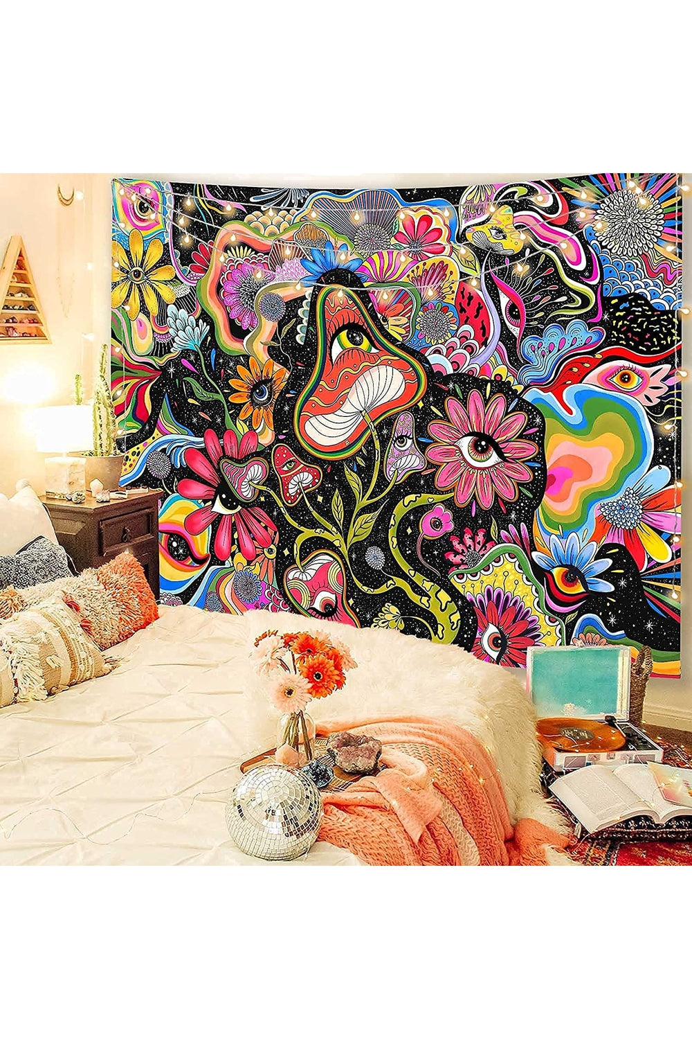 Mushrooms Psychedelic Tapestry | Bowlift