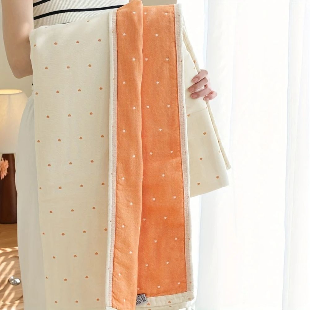 BowLift | Heart Stitched Double-Spliced Cotton Gauze Blanket