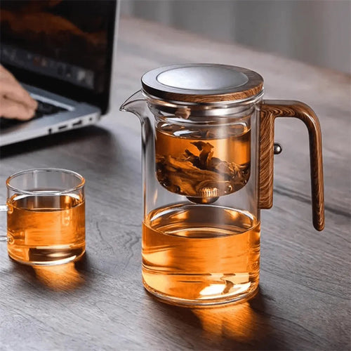 ClearBrew – Elegante Transparante Theepot voor Koffie & Thee Bowlift