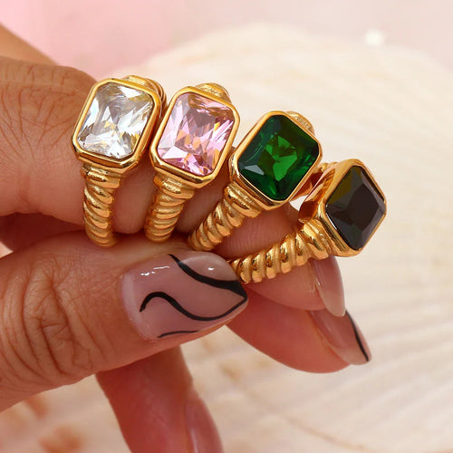 BowLift | Chunky Cross Striped Baguette Diamond Ring