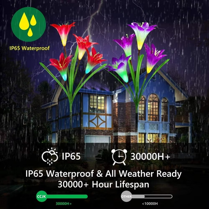 BowLift | Enchanting Solar-Powered Lily Lights for Gardens and Patios