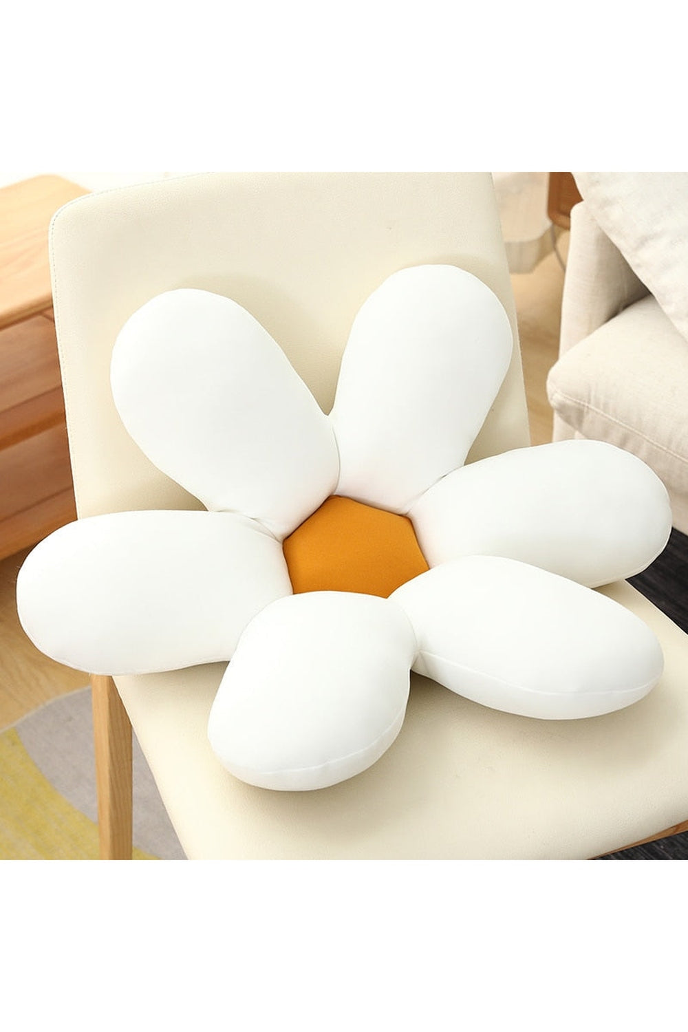 White Daisy Flower Cushion | Bowlift
