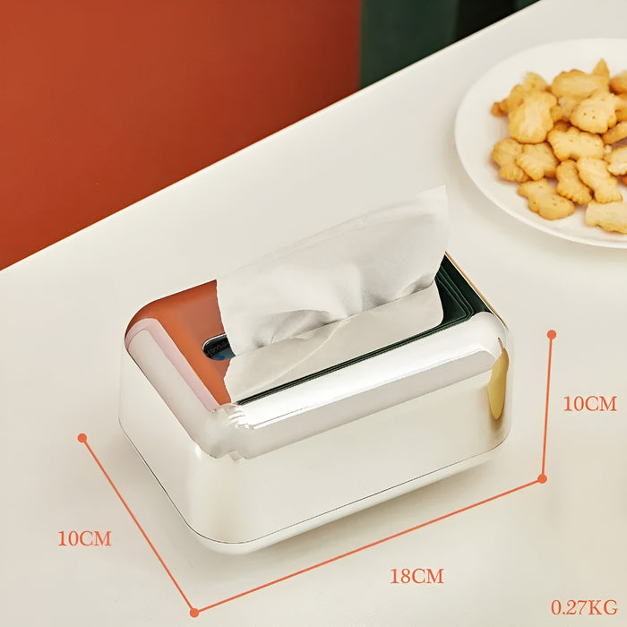 BowLift | Luxurell Tissue Box | Mirror-Gold Finish | High Gloss Design | Stylish & Neat