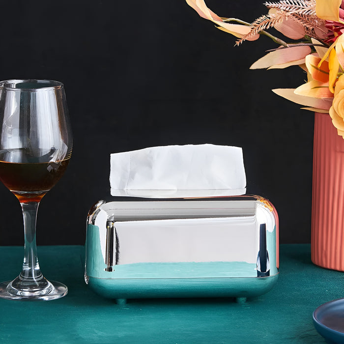 BowLift | Luxurell Tissue Box | Mirror-Gold Finish | High Gloss Design | Stylish & Neat