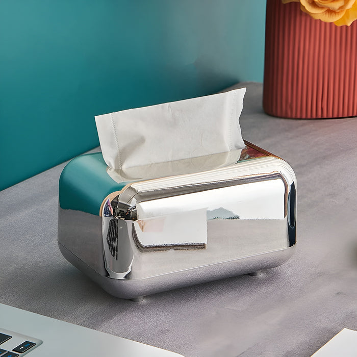 BowLift | Luxurell Tissue Box | Mirror-Gold Finish | High Gloss Design | Stylish & Neat