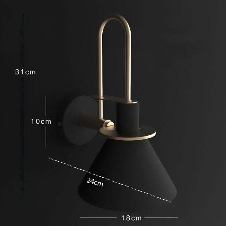 BowLift | Postmodern LED Wall Lamp with Trumpet Shaped Design