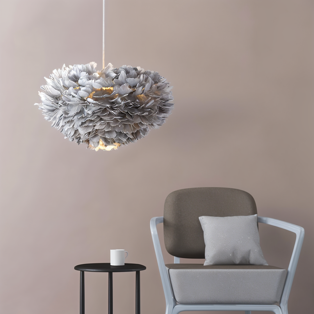 BowLift | Dreamcatcher Feather Chandelier - Handmade, adjustable pendant light